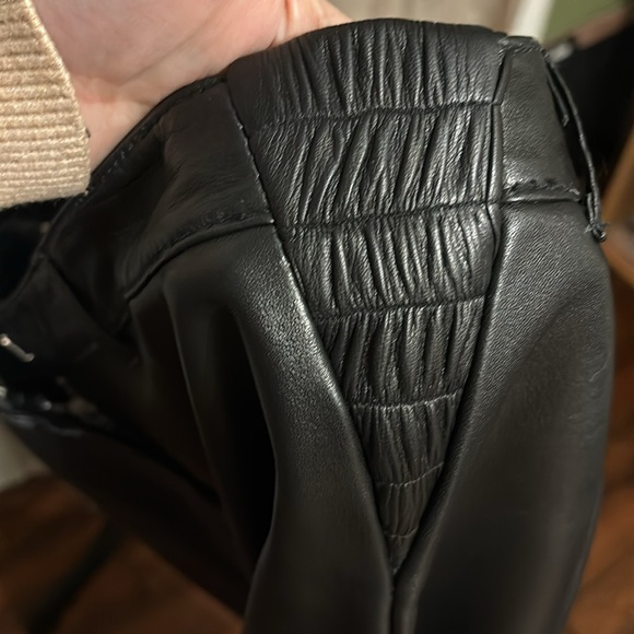 Style & Co Genuine Leather Straight Leg Pants | Y2K 2000s Black - Picture 8 of 17